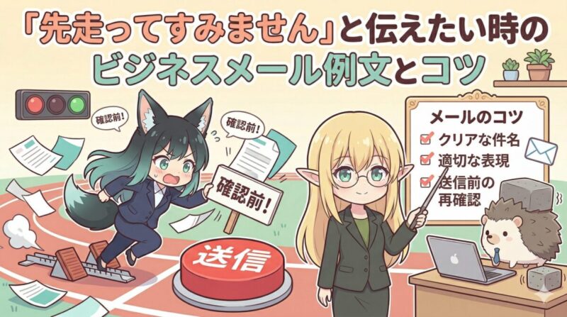 「先走ってすみません」と伝えたい時のビジネスメール例文とコツ