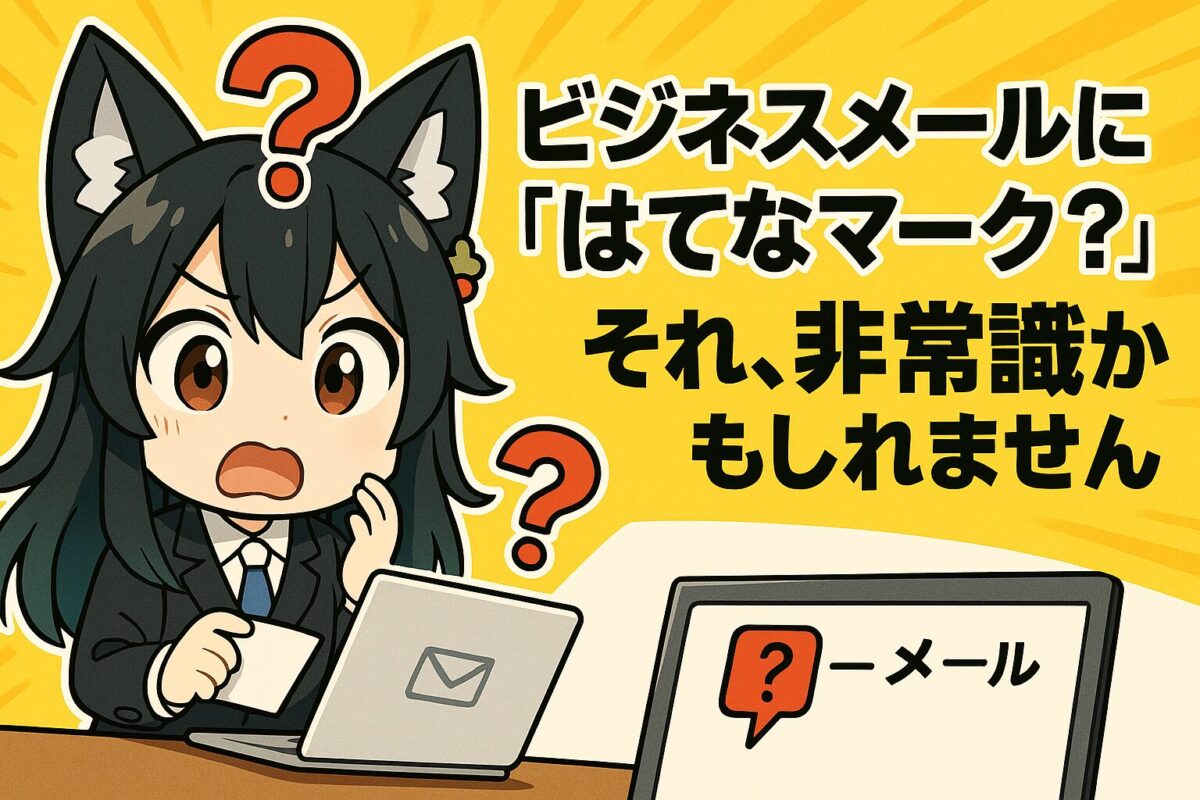 ビジネスメールに「はてなマーク？」…それ、非常識かもしれません