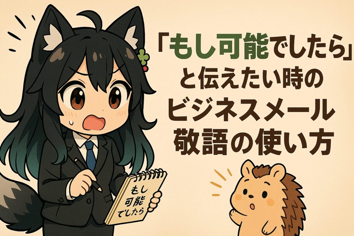 「もし可能でしたら・・」と伝えたい時のビジネスメール敬語の使い方