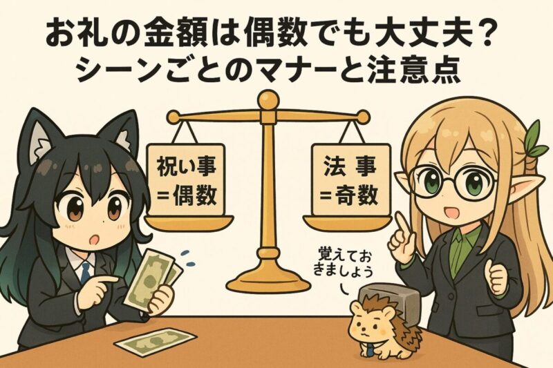 お礼の金額は偶数でも大丈夫？シーンごとのマナーと注意点