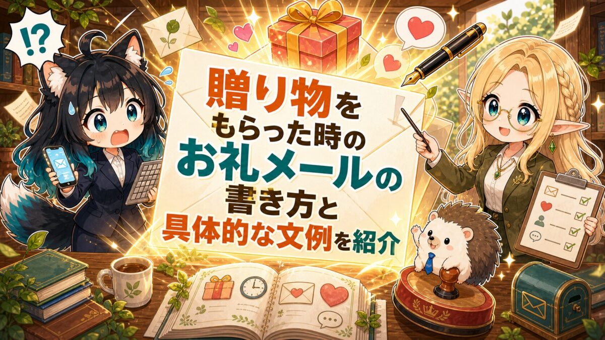 贈り物をもらった時のお礼メールの書き方と具体的な文例を紹介