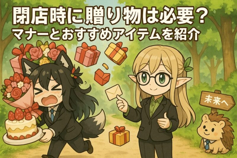 閉店時に贈り物は必要？マナーとおすすめアイテムを紹介