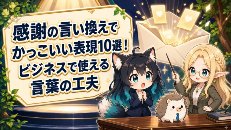 感謝の言い換えでかっこいい表現10選！ビジネスで使える言葉の工夫