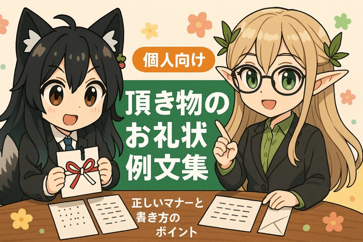 頂き物のお礼状例文集【個人向け】正しいマナーと書き方のポイント