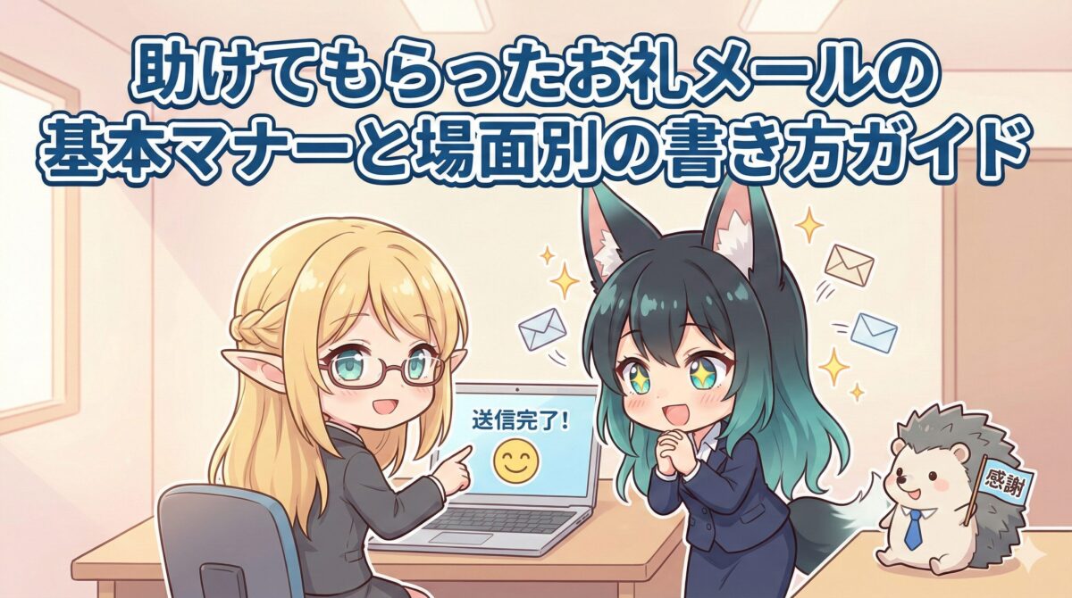 助けてもらったお礼メールの基本マナーと場面別の書き方ガイド
