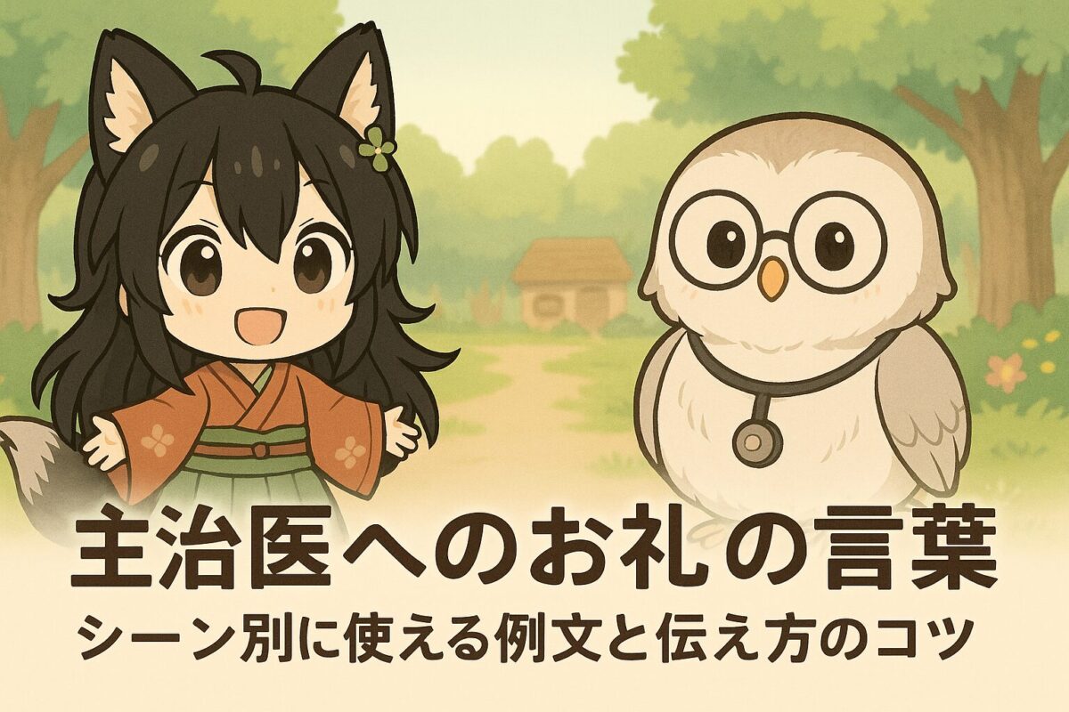 主治医へのお礼の言葉｜シーン別に使える例文と伝え方のコツ