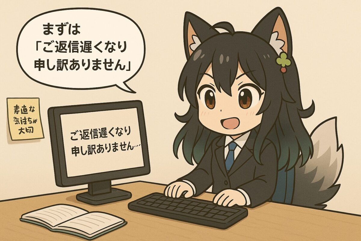 「返事が遅れてすみません」と伝えたい時のビジネスメール例文 | ヒロイヨミノ森