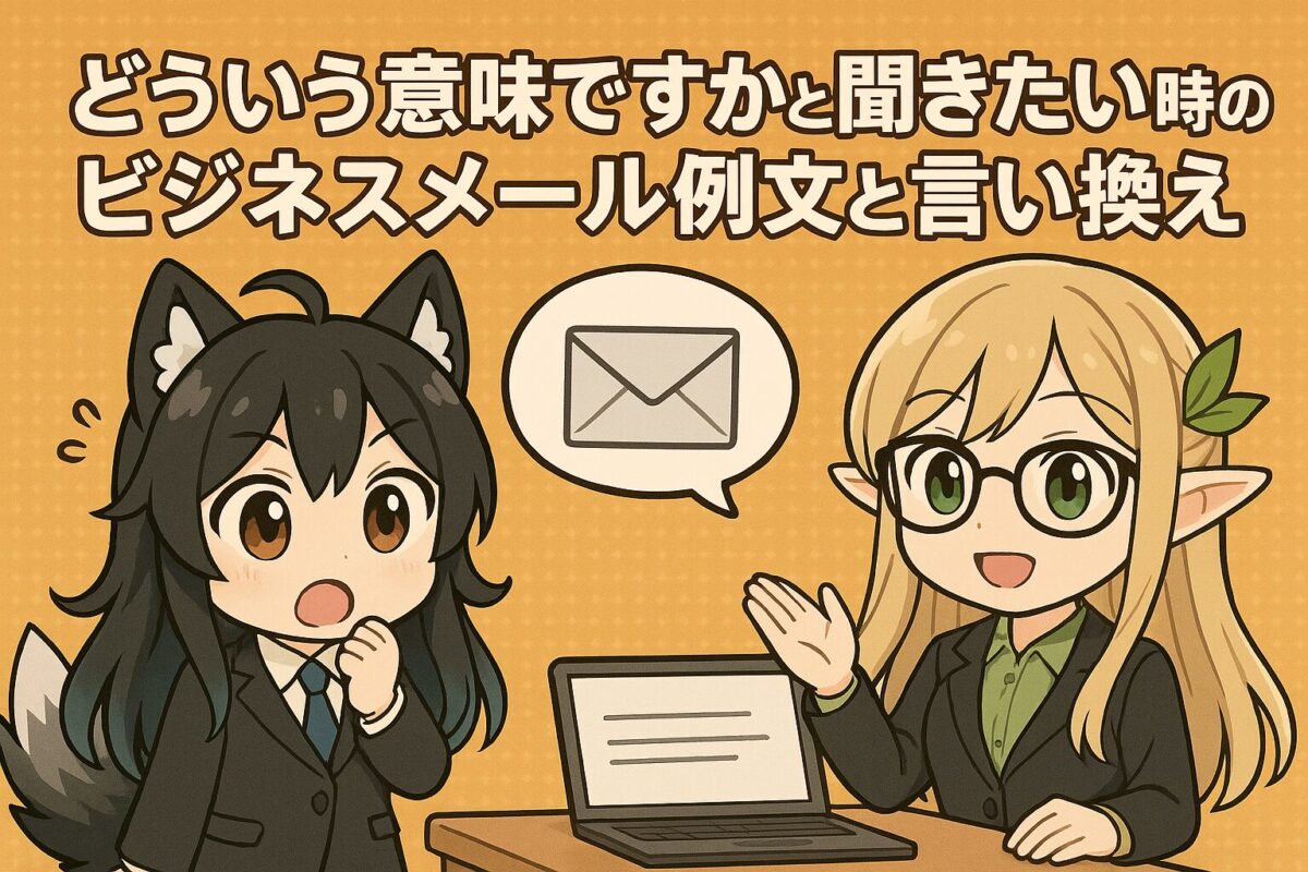 「どういう意味ですか」と聞きたい時のビジネスメール例文と言い換え