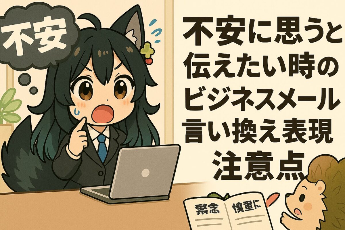 「不安に思う」と伝えたい時のビジネスメール言い換え表現と注意点