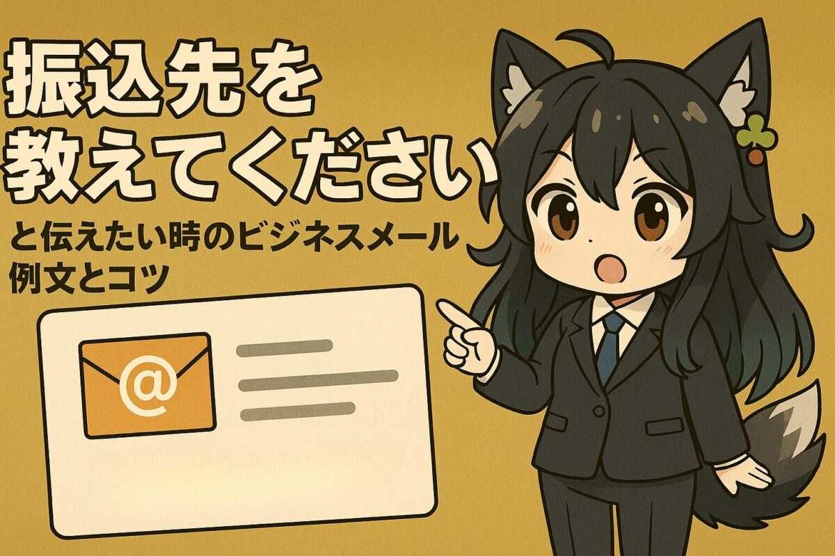 「振込先を教えてください」と伝えたい時のビジネスメール例文とコツ