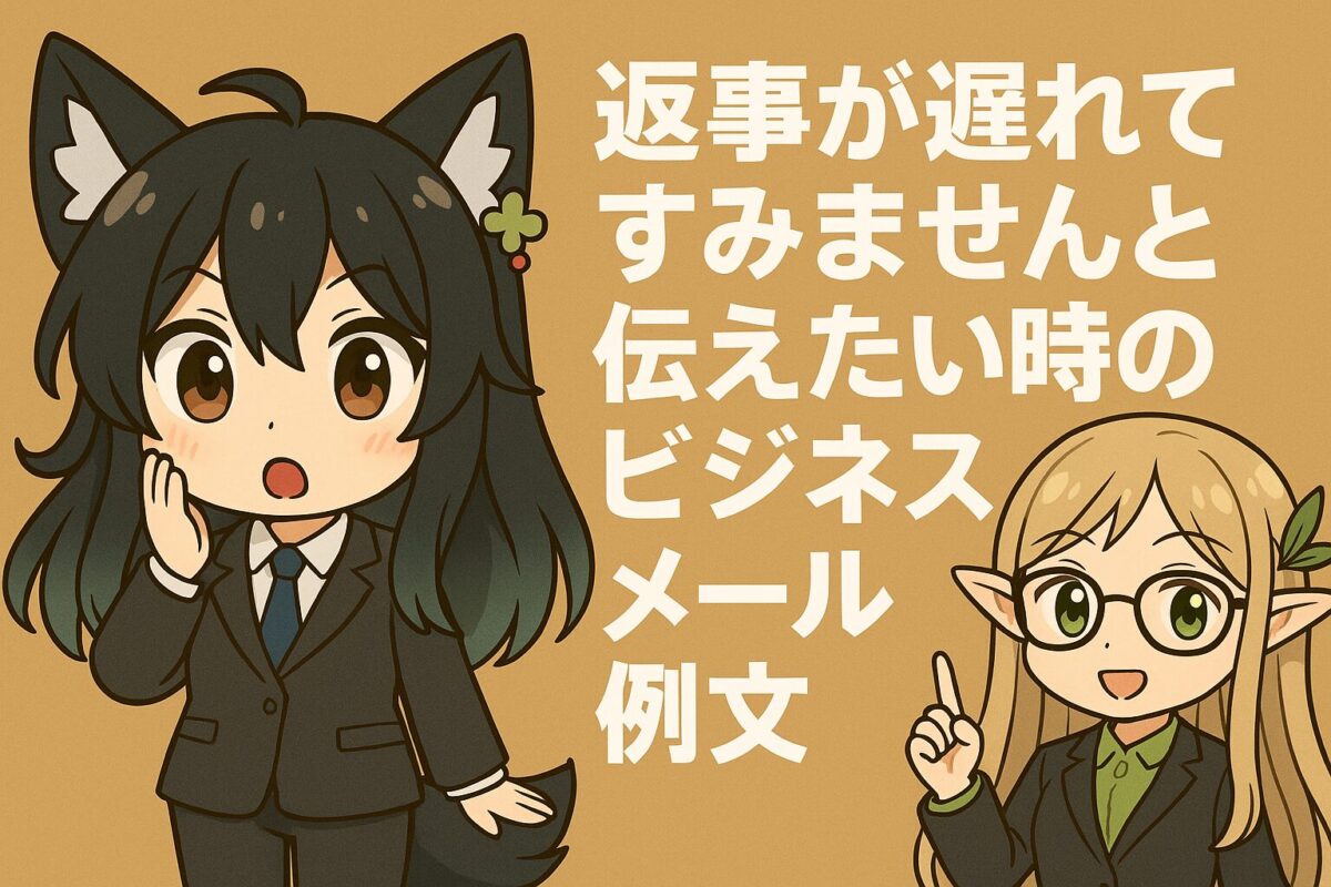 「返事が遅れてすみません」と伝えたい時のビジネスメール例文