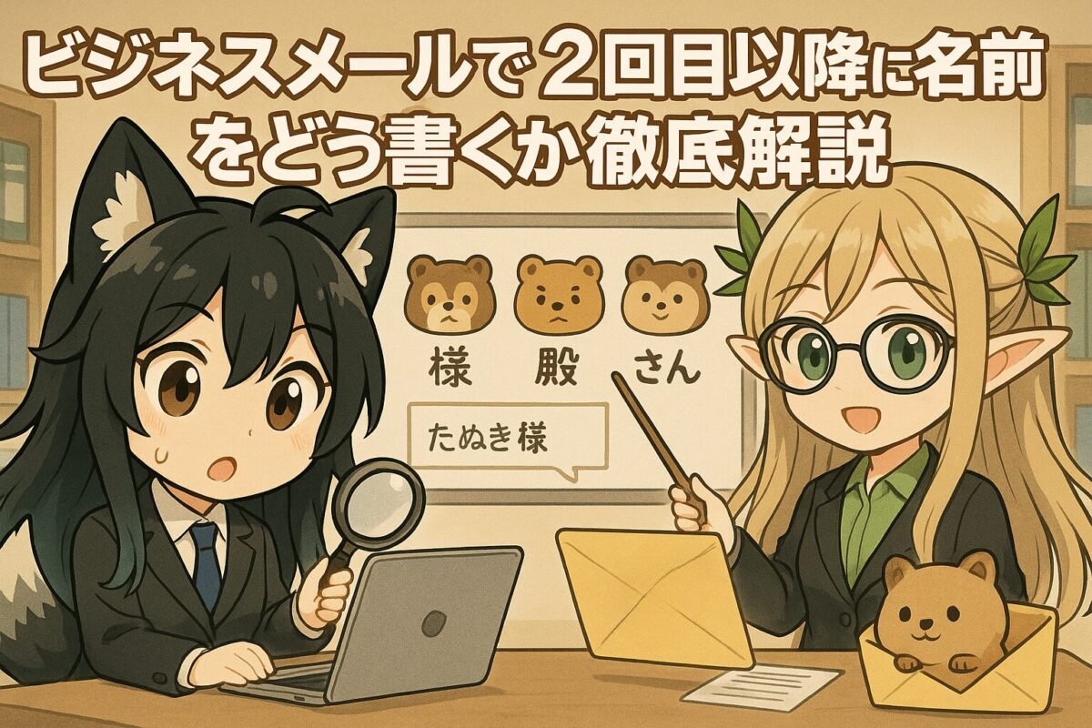 ビジネスメールで2回目以降に名前をどう書くか徹底解説