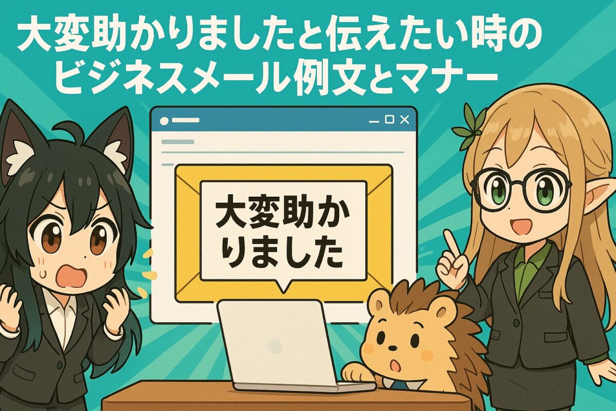 大変助かりました」と伝えたい時のビジネスメール例文とマナー | ヒロイヨミノ森