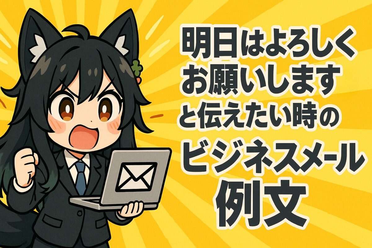 明日はよろしくお願いします」と伝えたい時のビジネスメール例文 