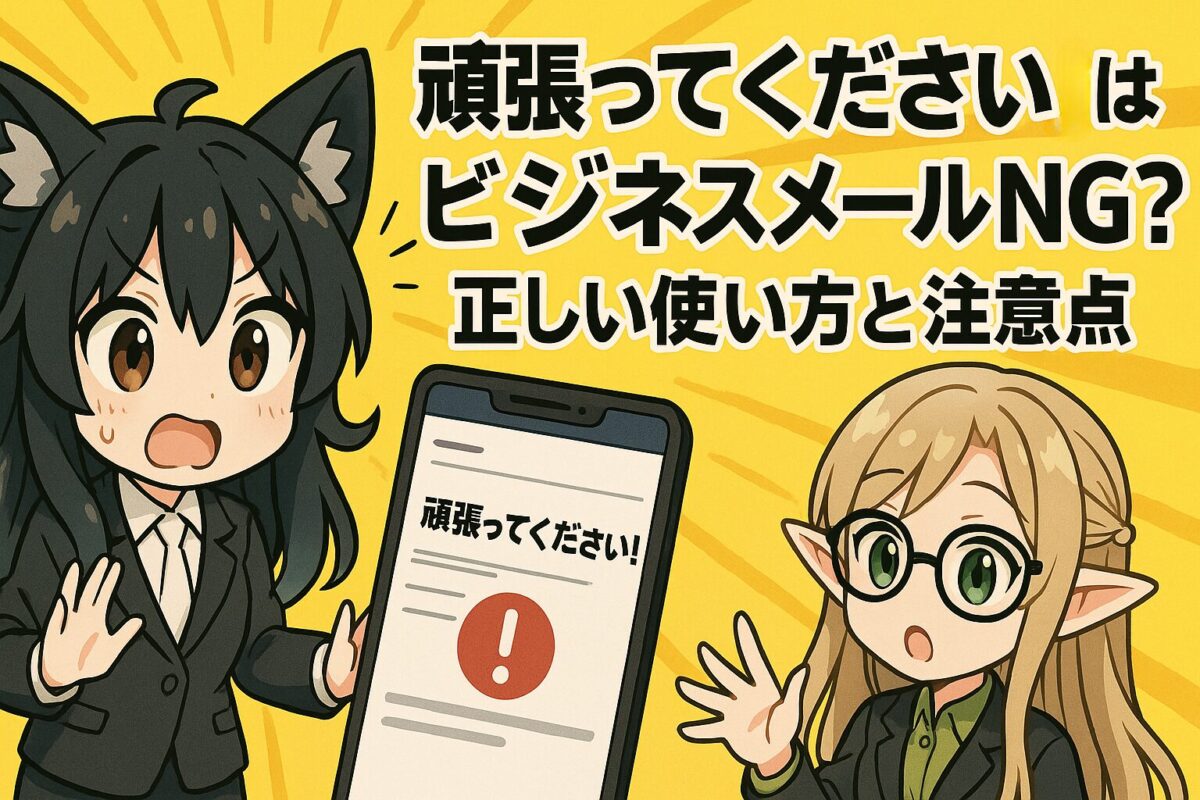 「頑張ってください」はビジネスメールNG？正しい使い方と注意点