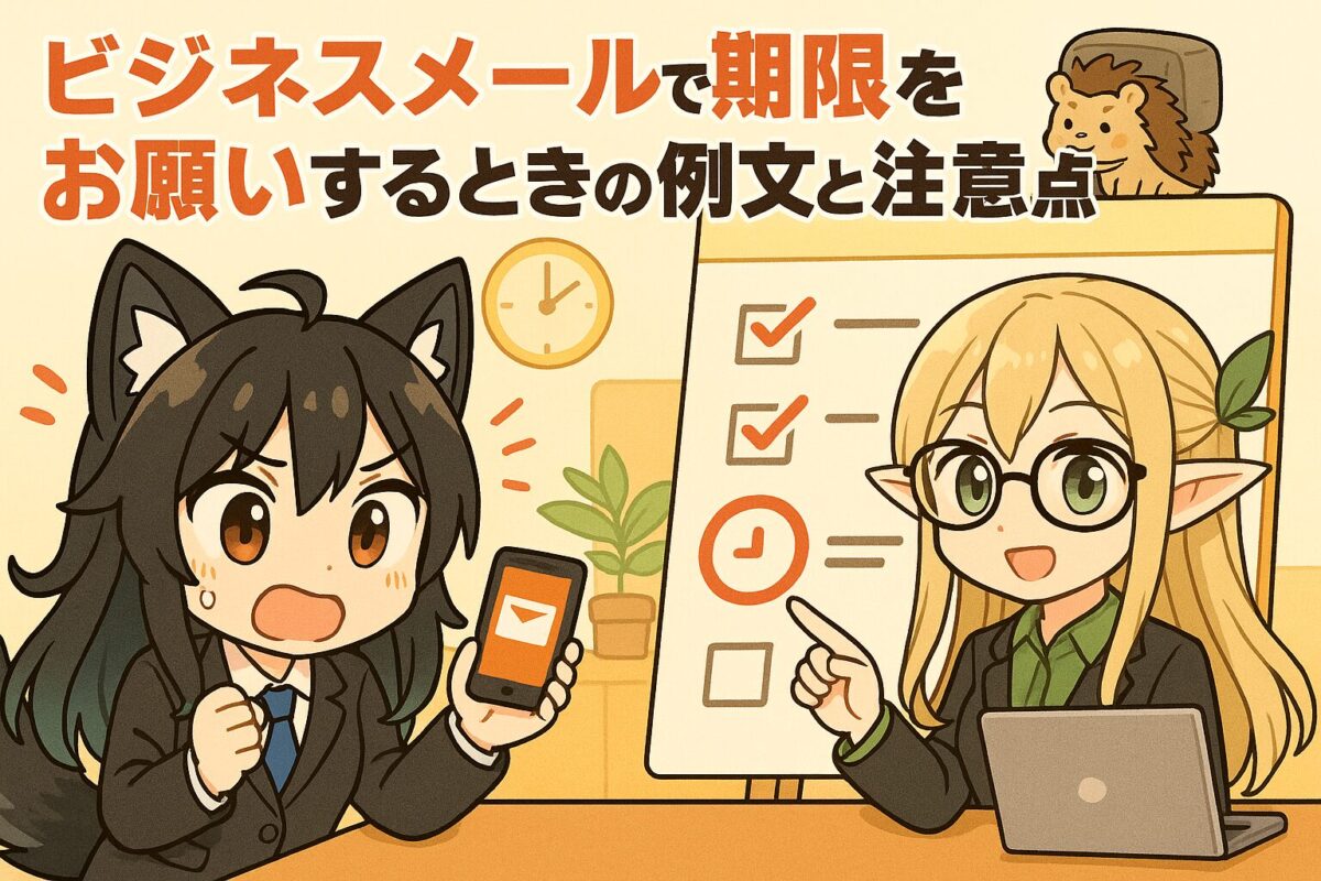 ビジネスメールで期限をお願いするときの例文と注意点