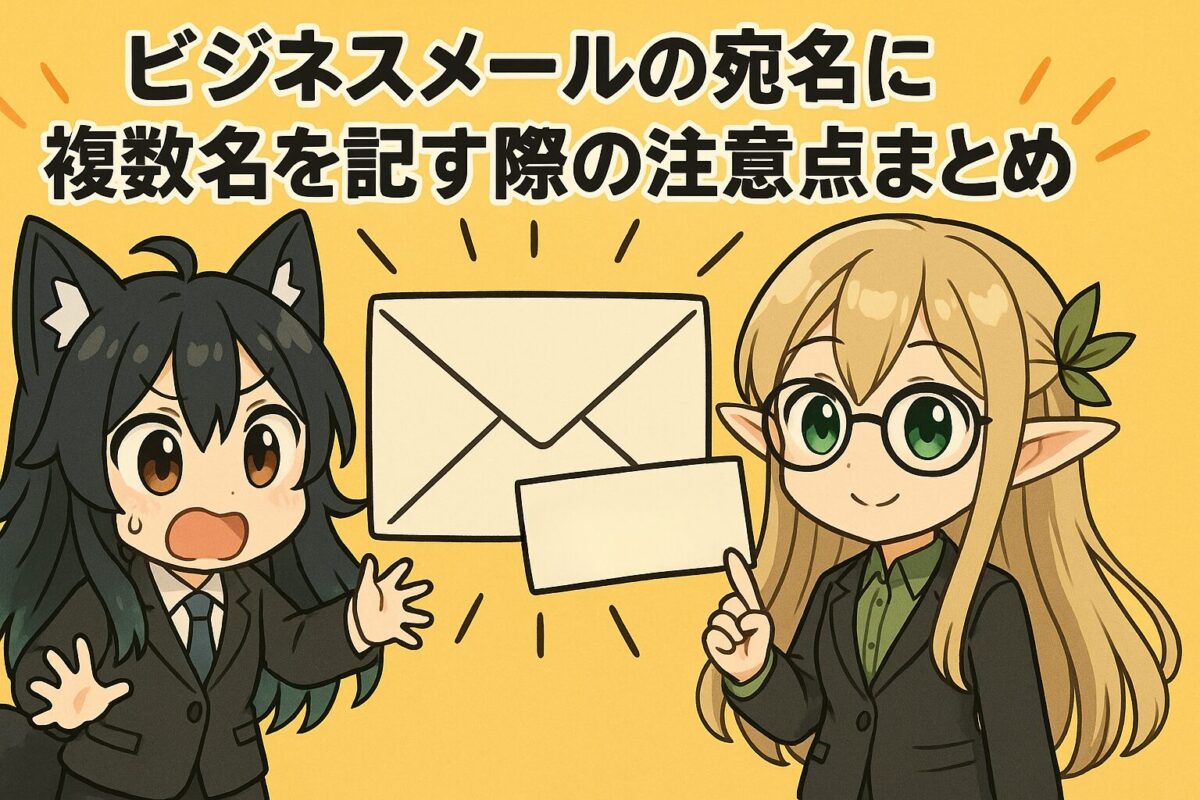 ビジネスメールの宛名に複数名を記す際の注意点まとめ