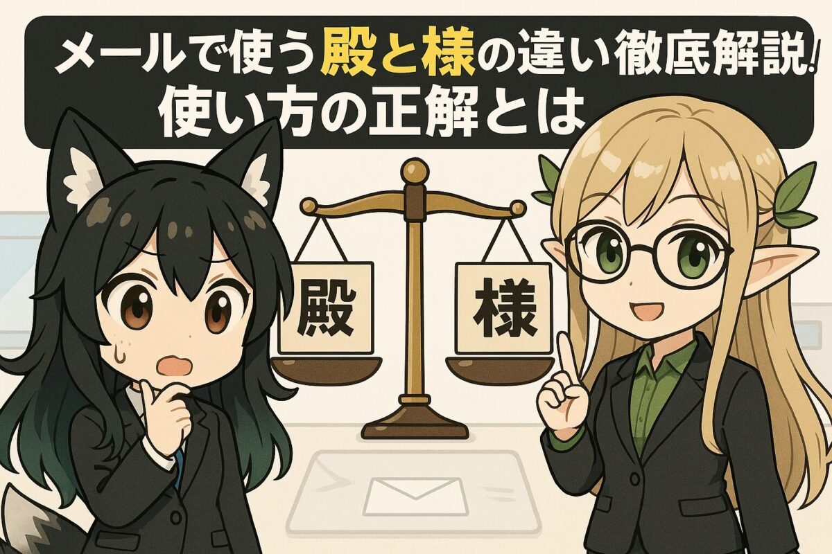 メールで使う殿と様の違いを徹底解説！使い方の正解とは