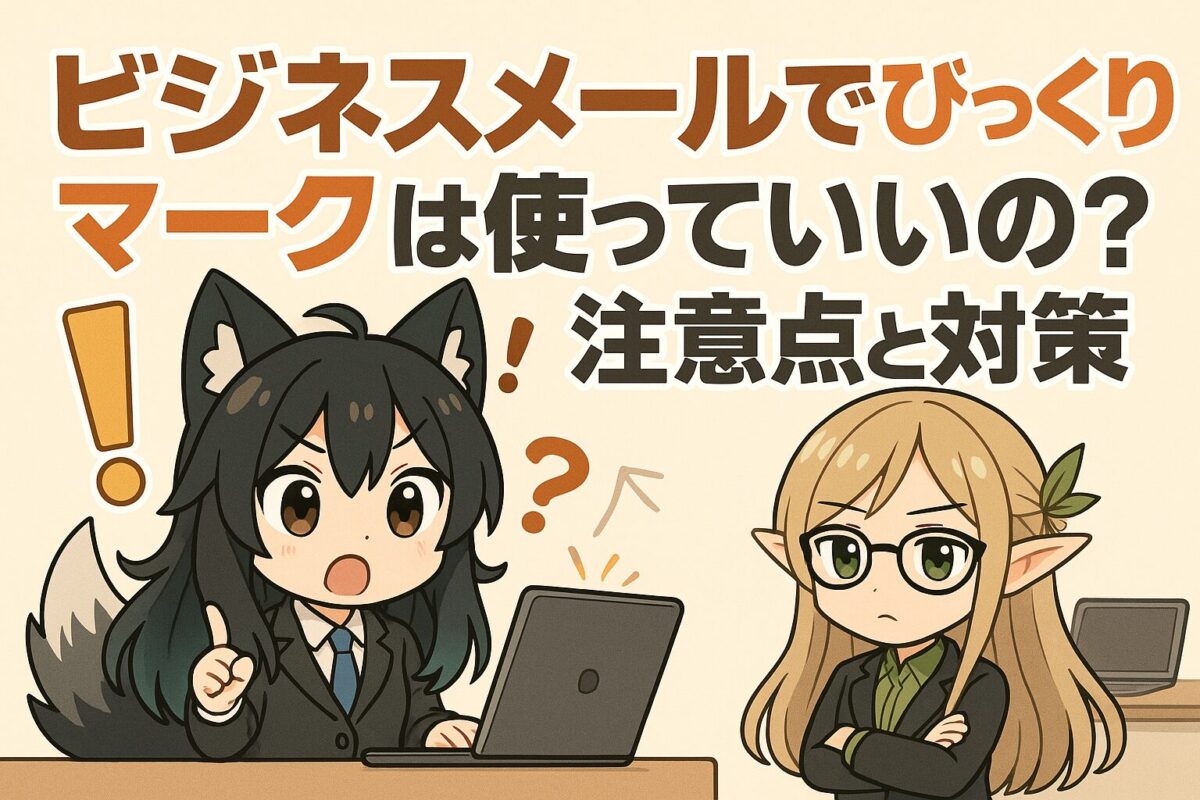 ビジネスメールでびっくりマークは使っていいの？注意点と対策