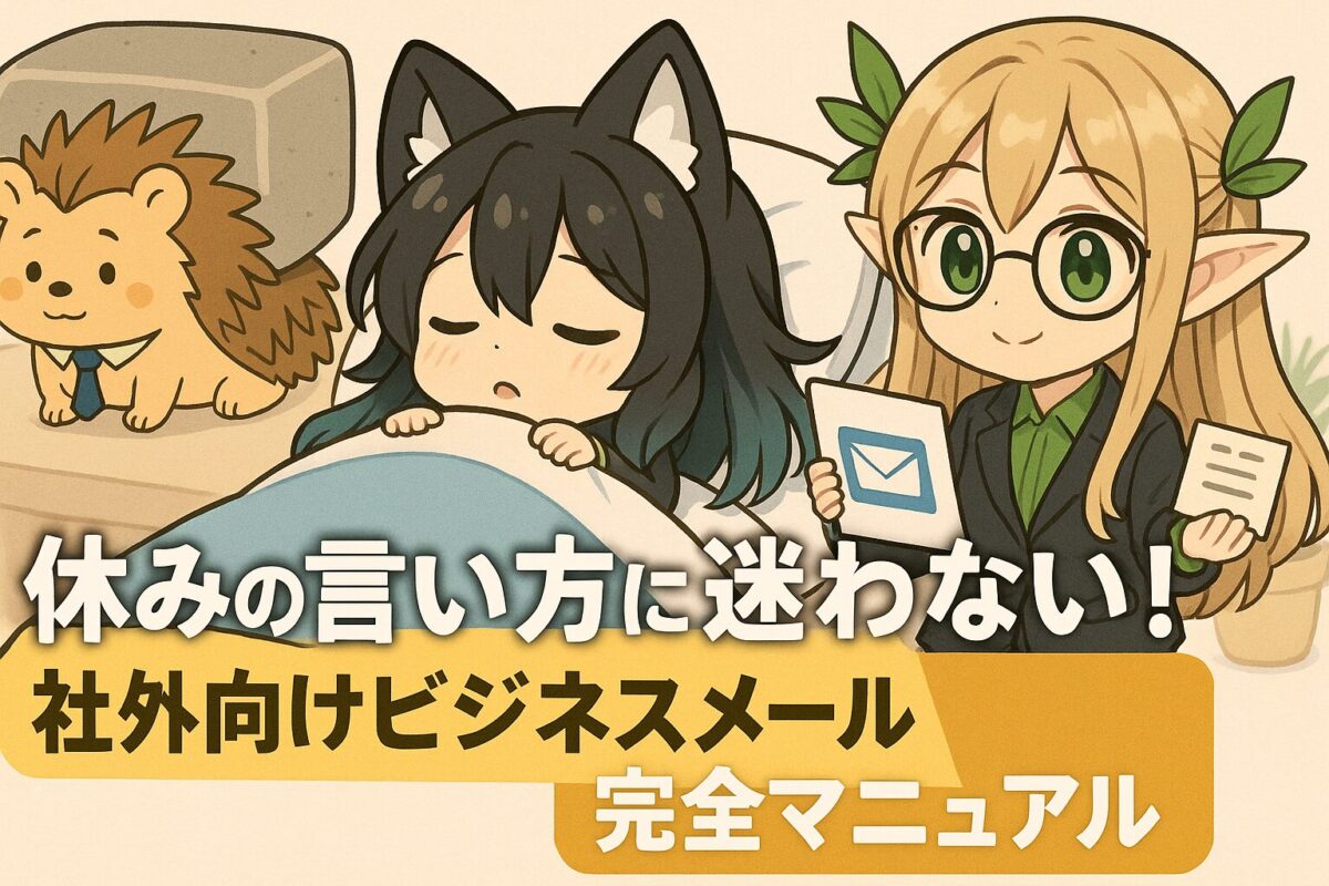 休みの言い方に迷わない！社外向けビジネスメール完全マニュアル
