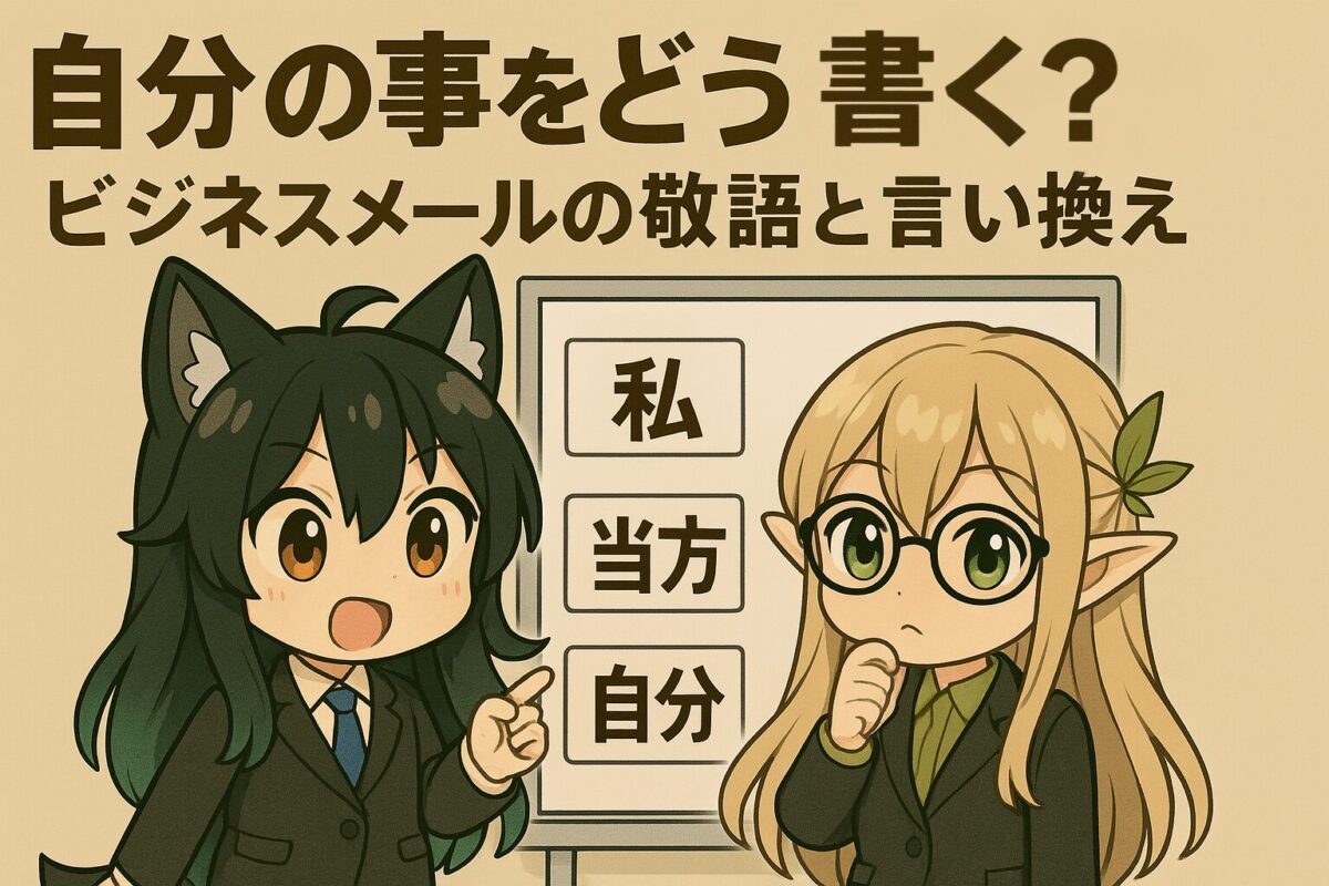 自分の事をどう書く？ビジネスメールの敬語と言い換え