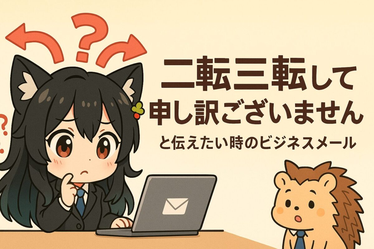 「二転三転して申し訳ございません」と伝えたい時のビジネスメール