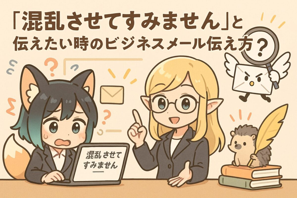 「混乱させてすみません」と伝えたい時のビジネスメール伝え方