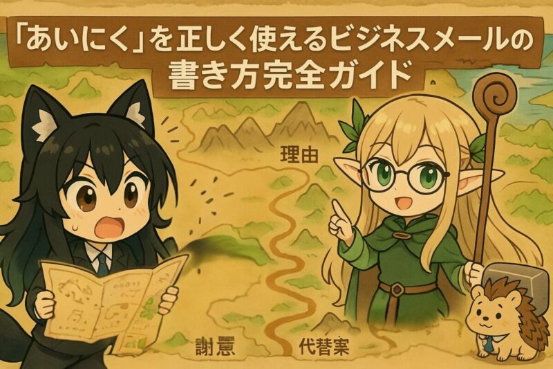 「あいにく」を正しく使えるビジネスメールの書き方完全ガイド | ヒロイヨミノ森