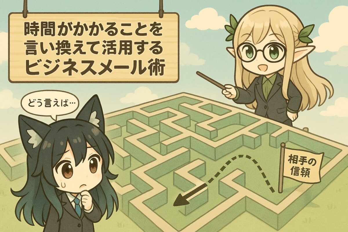 「時間がかかる」ことを言い換えて活用するビジネスメール術 | ヒロイヨミノ森