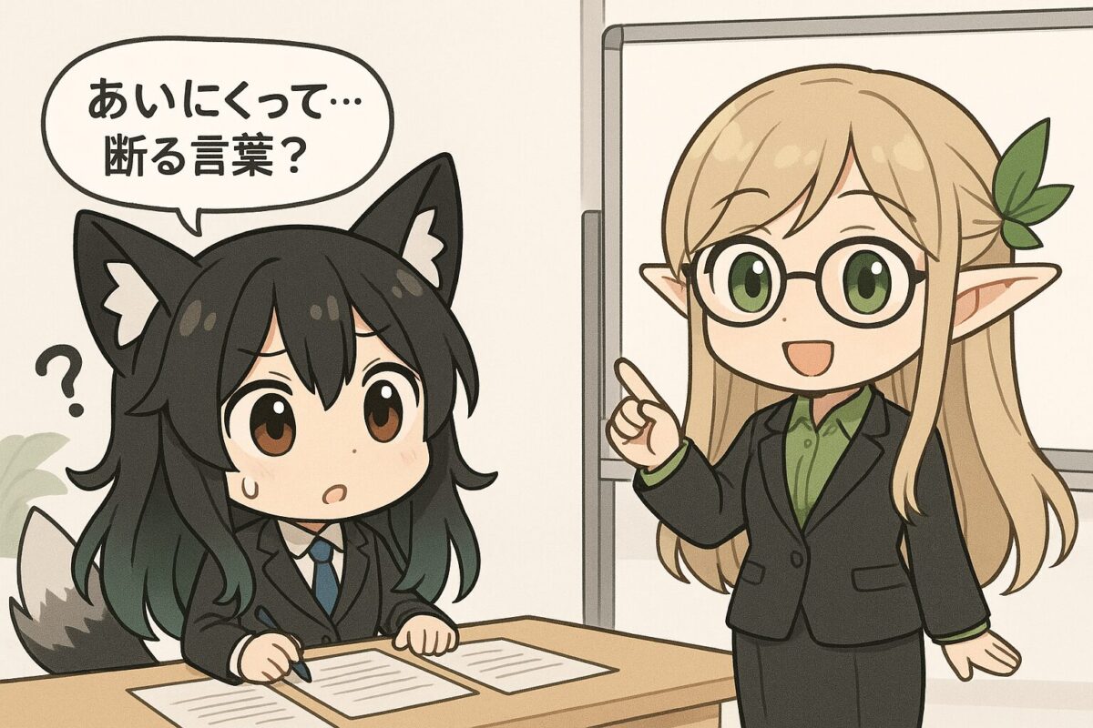 「あいにく」を正しく使えるビジネスメールの書き方完全ガイド | ヒロイヨミノ森