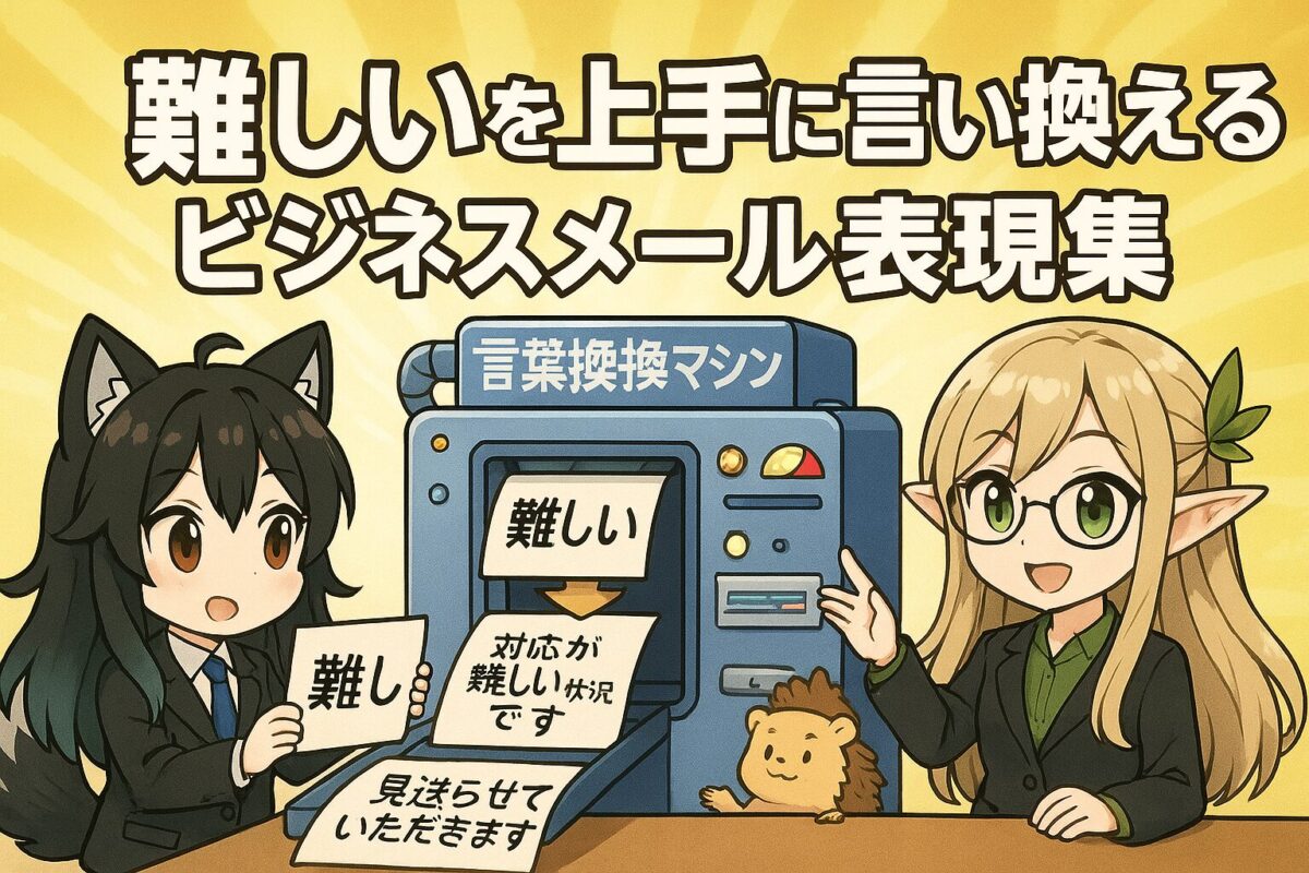 「難しい」を上手に言い換えるビジネスメール表現集