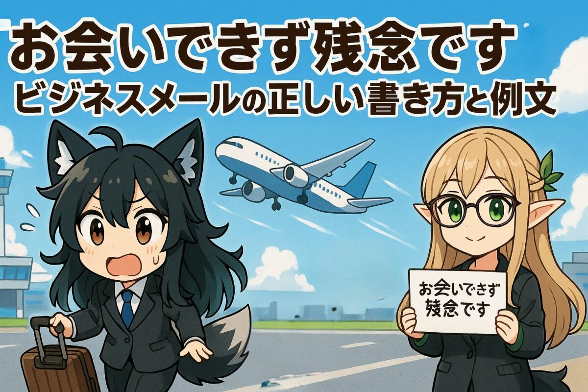 「お会いできず残念です」ビジネスメールの正しい書き方と例文