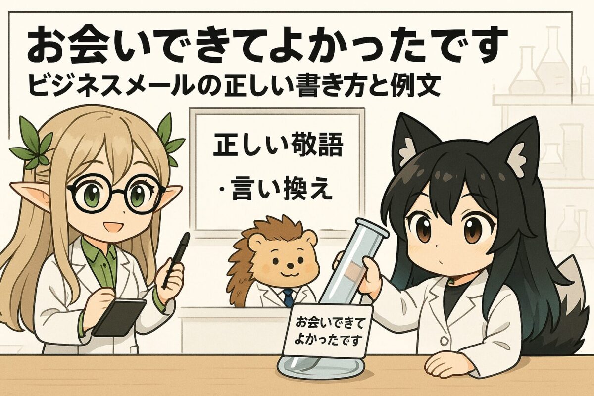 「お会いできてよかったです」ビジネスメールの正しい書き方と例文
