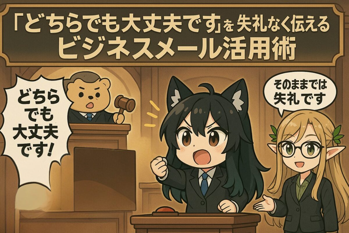 「どちらでも大丈夫です」を失礼なく伝えるビジネスメール活用術