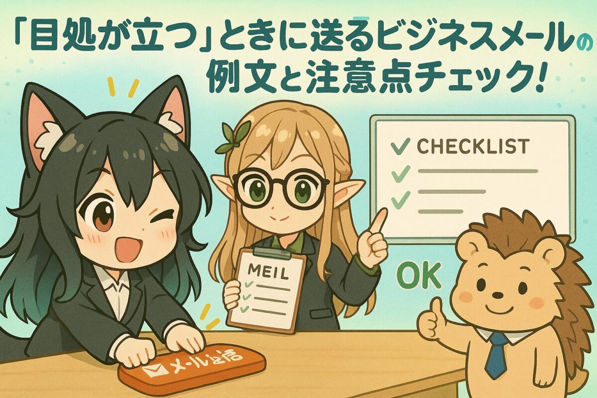「目処が立つ」ときに送るビジネスメールの例文と注意点チェック