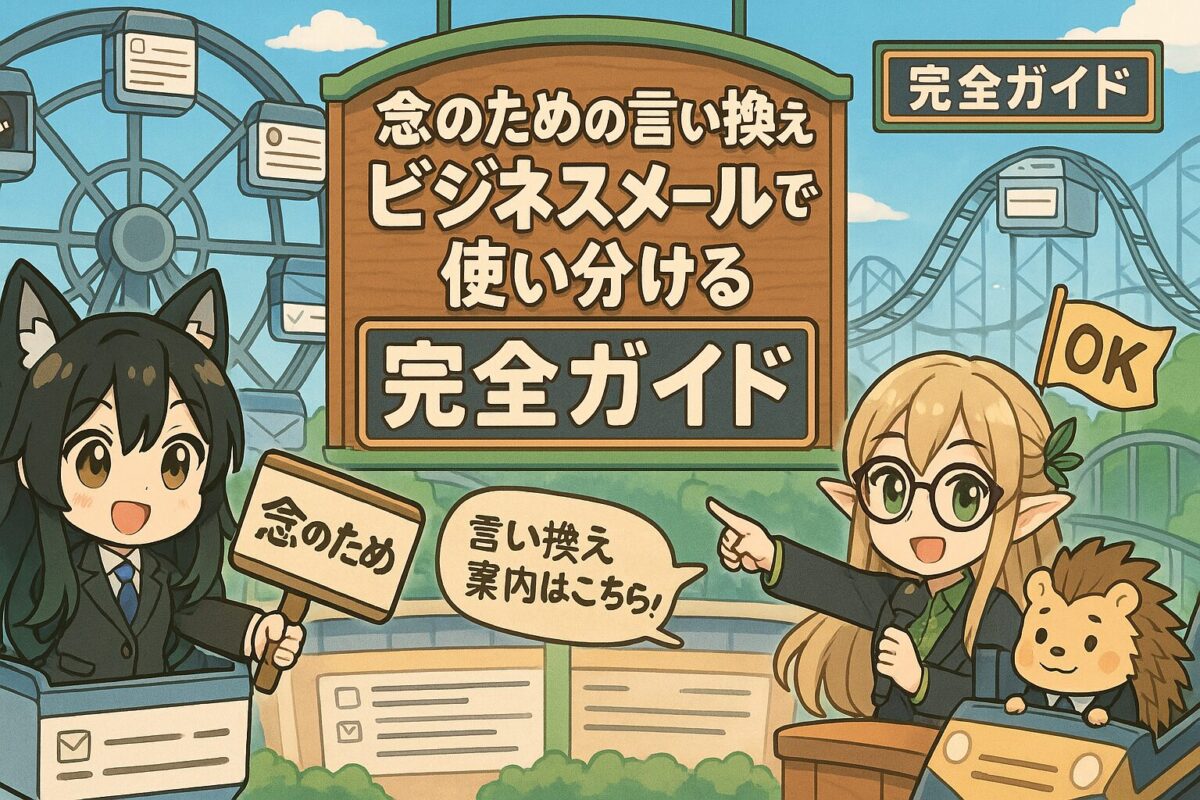 念のための言い換えをビジネスメールで使い分ける完全ガイド