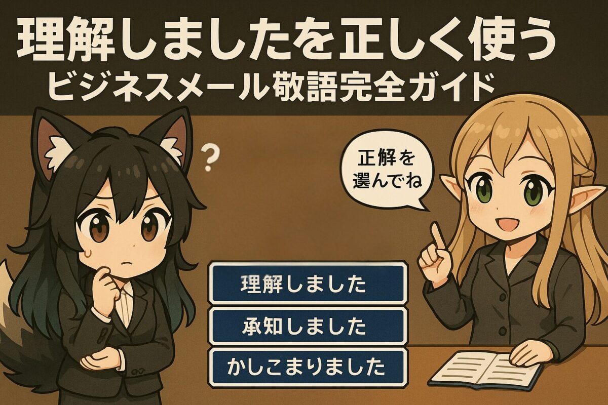 理解しましたを正しく使う ビジネスメール敬語完全ガイド