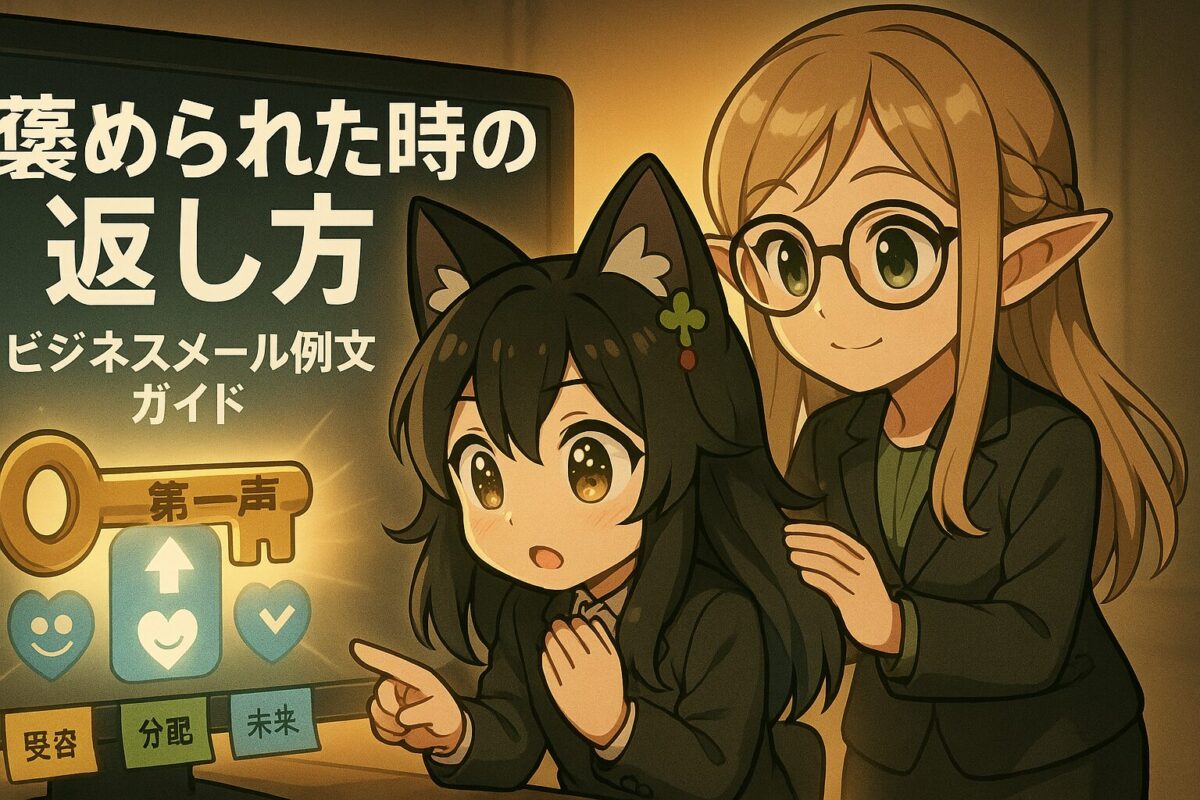 褒められた時の返し方はどうしたらいい？ビジネスメール例文ガイド