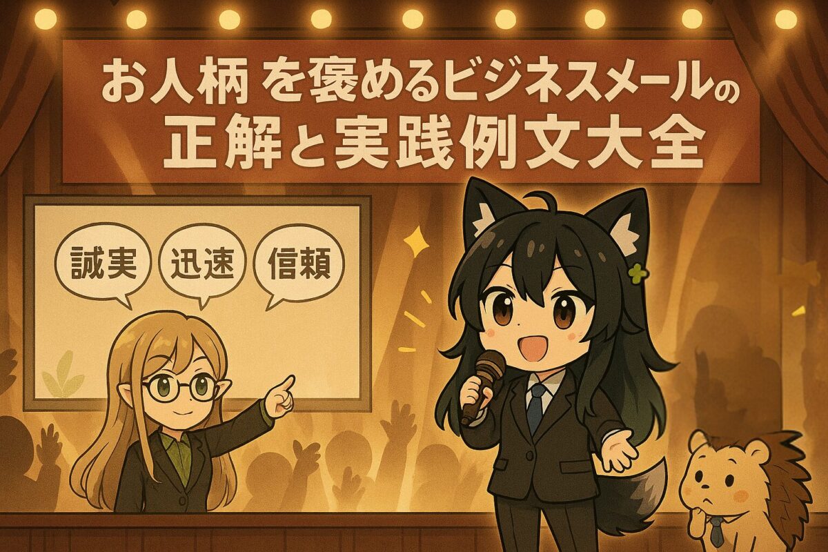 お人柄を褒めるビジネスメールの正解と実践例文大全