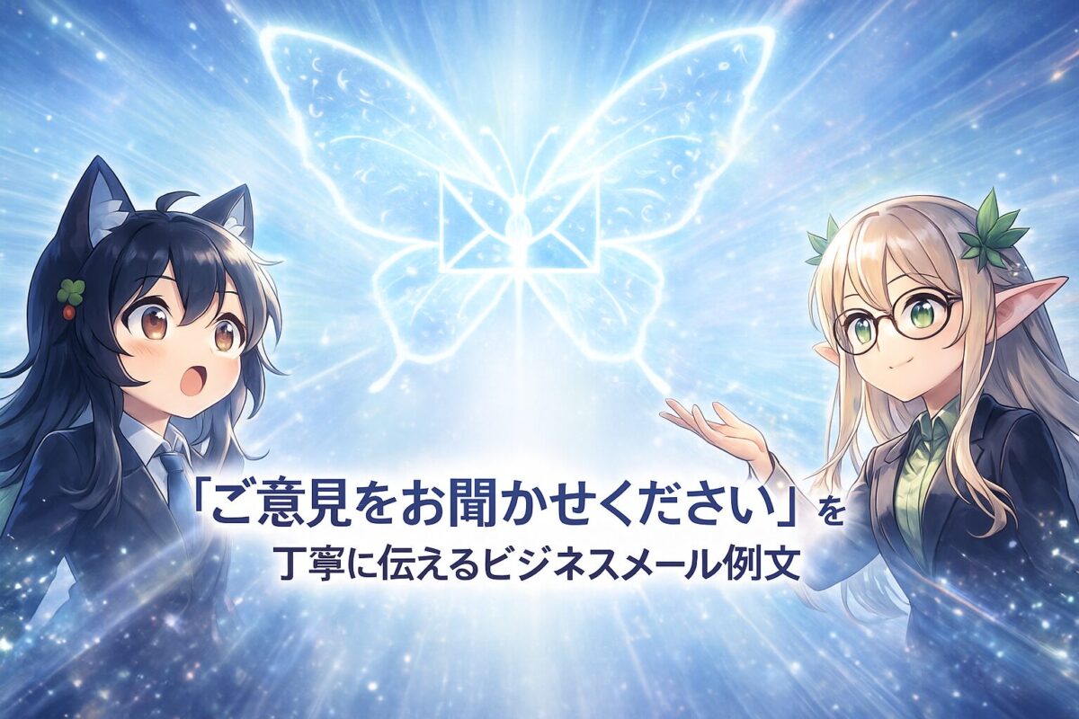 「ご意見をお聞かせください」を丁寧に伝えるビジネスメール例文