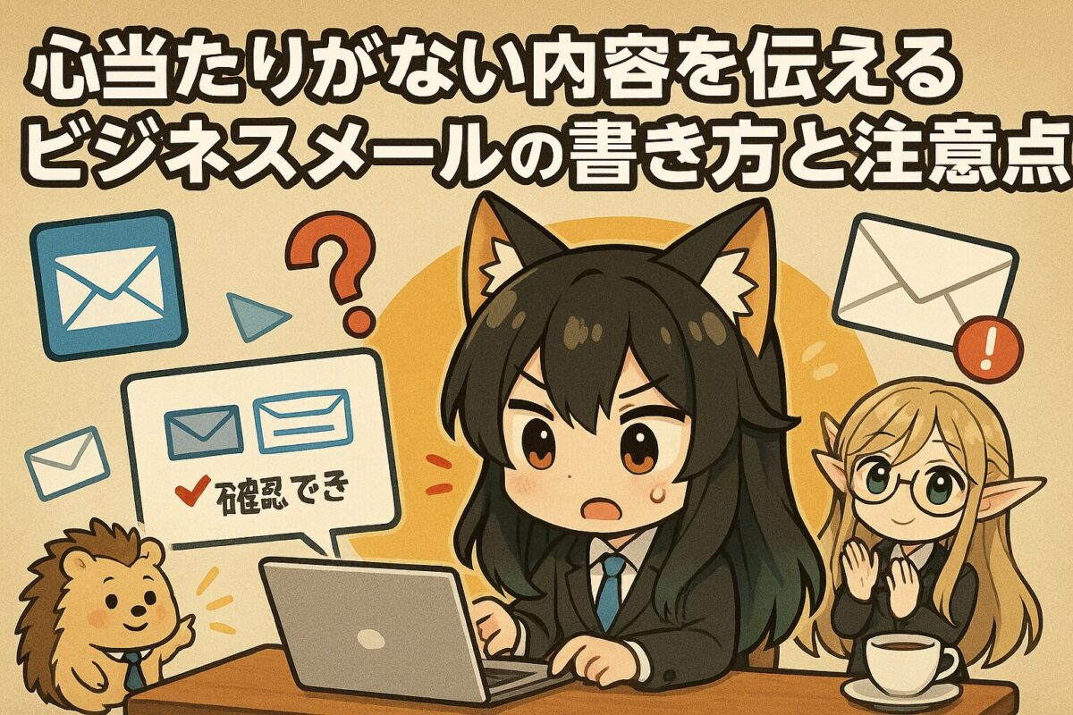 心当たりがない内容を伝えるビジネスメールの書き方と注意点