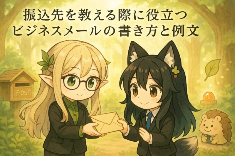 振込先を教える際に役立つビジネスメールの書き方と例文