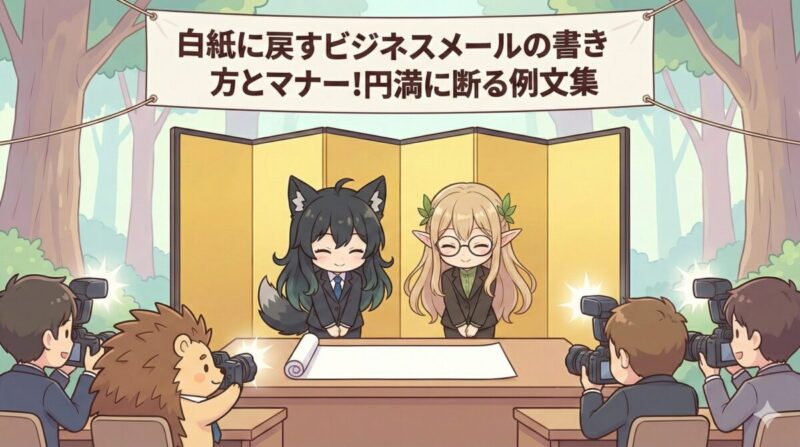 白紙に戻すビジネスメールの書き方とマナー！円満に断る例文集