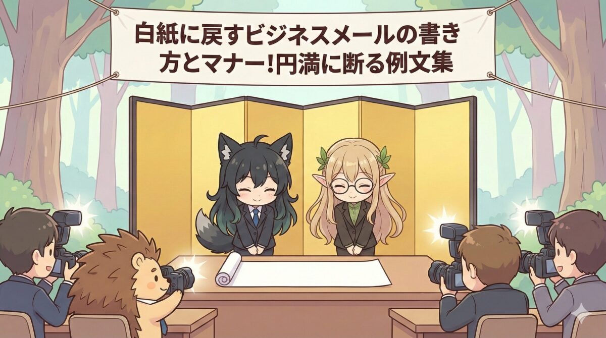 白紙に戻すビジネスメールの書き方とマナー！円満に断る例文集
