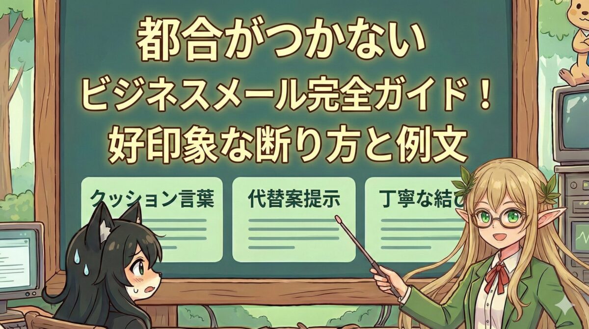 都合がつかないビジネスメール完全ガイド！好印象な断り方と例文