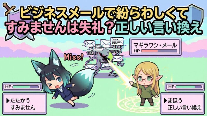 ビジネスメールで紛らわしくてすみませんは失礼？正しい言い換え