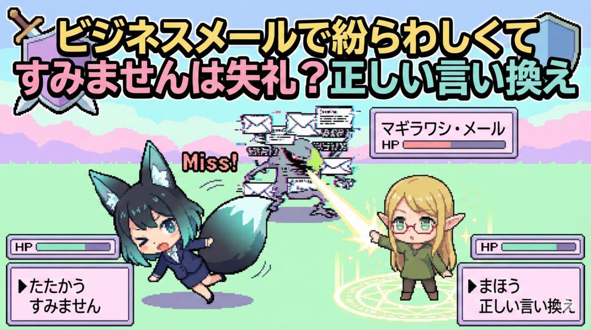 ビジネスメールで紛らわしくてすみませんは失礼？正しい言い換え