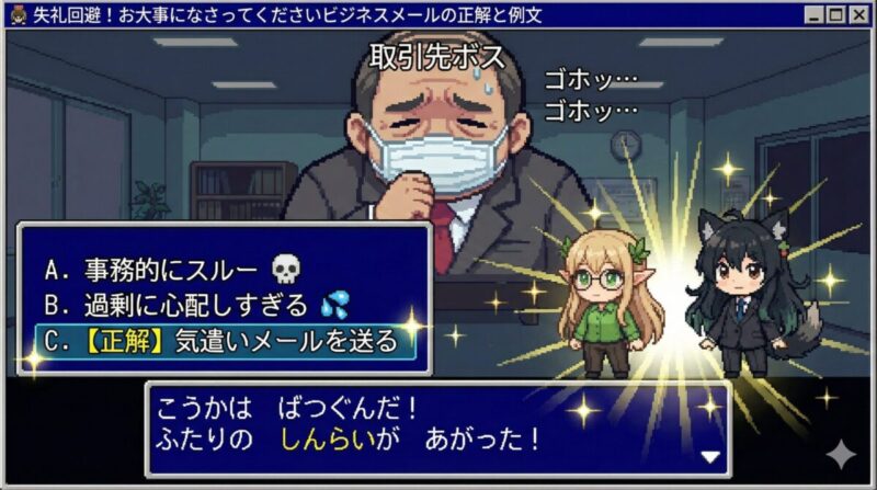 失礼回避！お大事になさってくださいビジネスメールの正解と例文