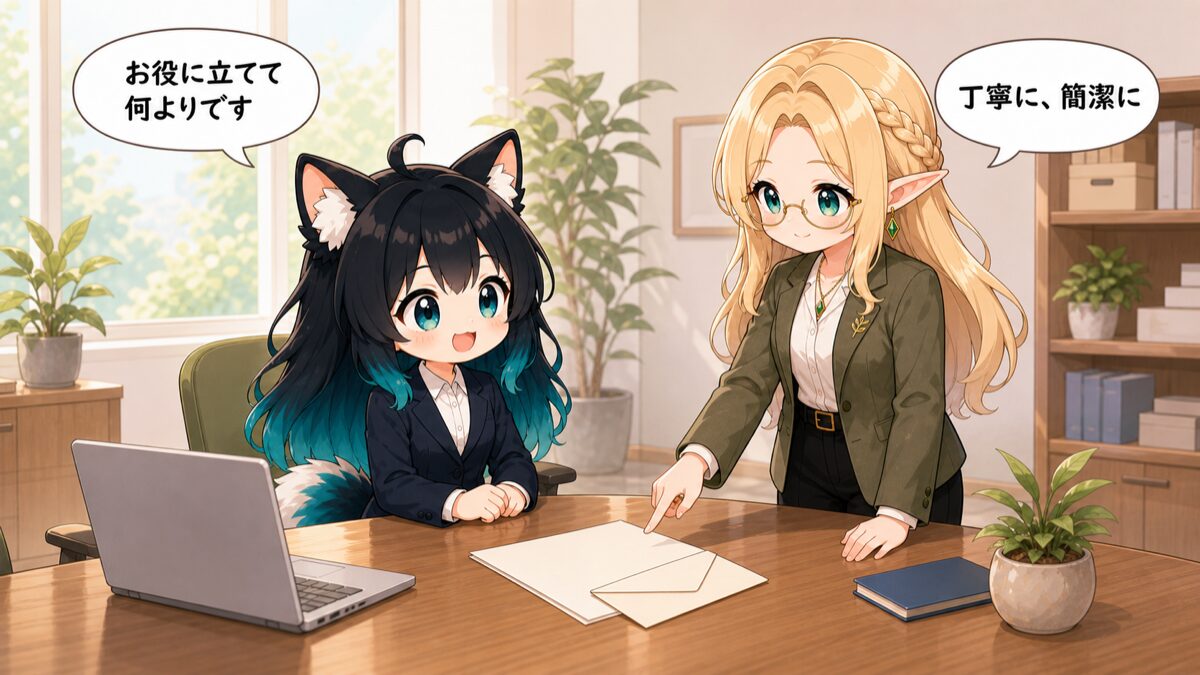 ビジネス用のお礼返信例文のイメージ