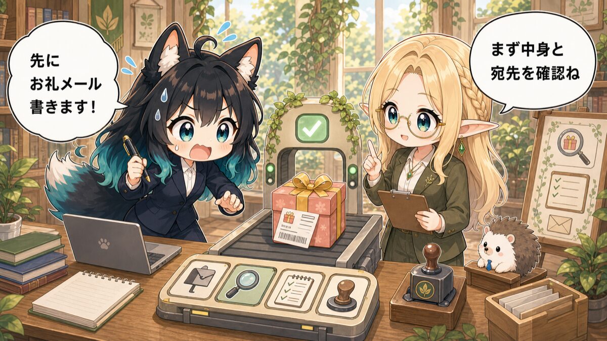 贈り物をもらったら最初に確認したいこと